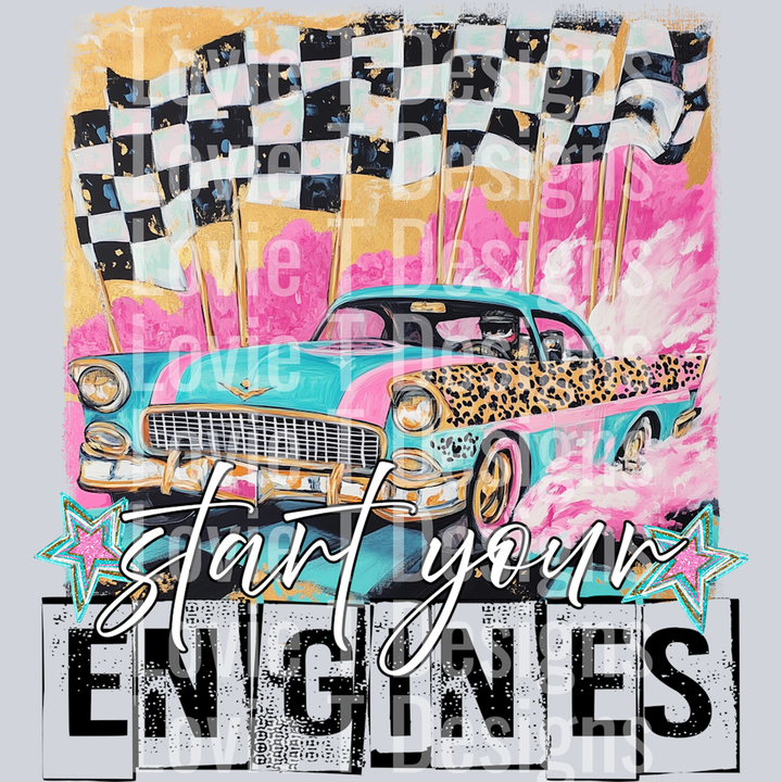 Start Your Engines – DTF Transfer