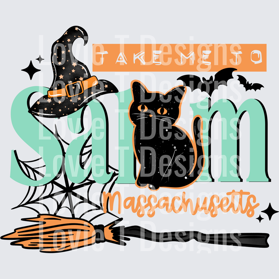 Take Me to Salem Black – DTF Transfer