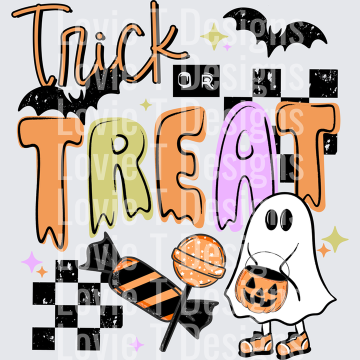 Trick or Treat Black – DTF Transfer