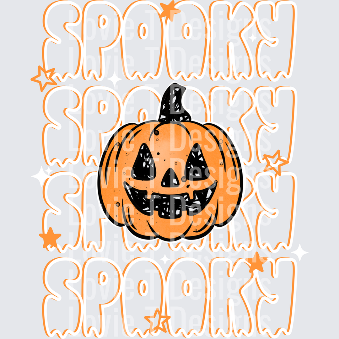Triple Spooky Pumpkin White – DTF Transfer