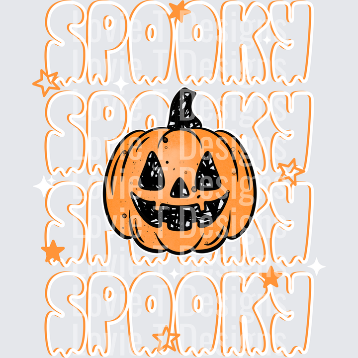 Triple Spooky Pumpkin White – DTF Transfer