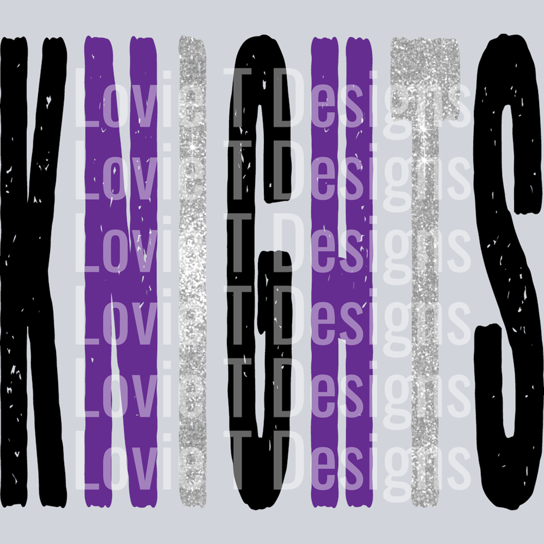 Vikings Black Purple and Silver Grunge Mascot – DTF Transfer