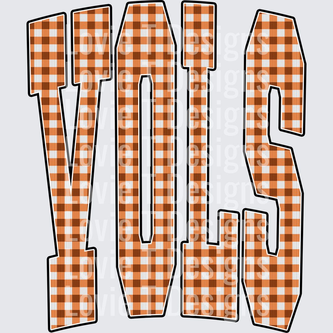 Vols Orange Gingham – DTF Transfer