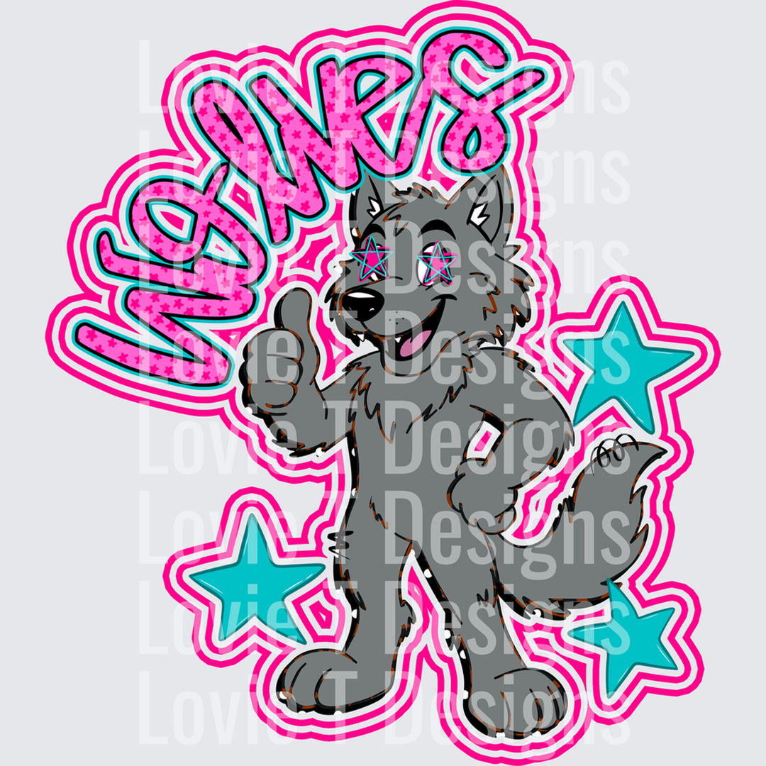 Wolves Pink – DTF Transfer