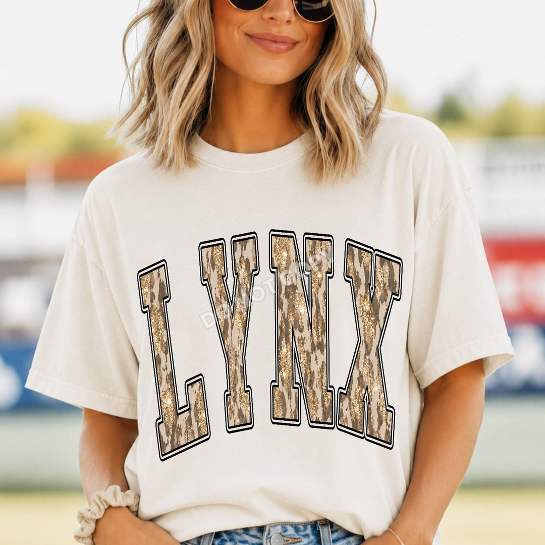 Lynx Camo Leopard mascot DTF transfer
