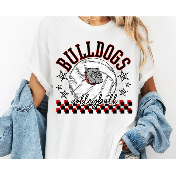 Mascot Volleyball Checkered customizable DTF transfer