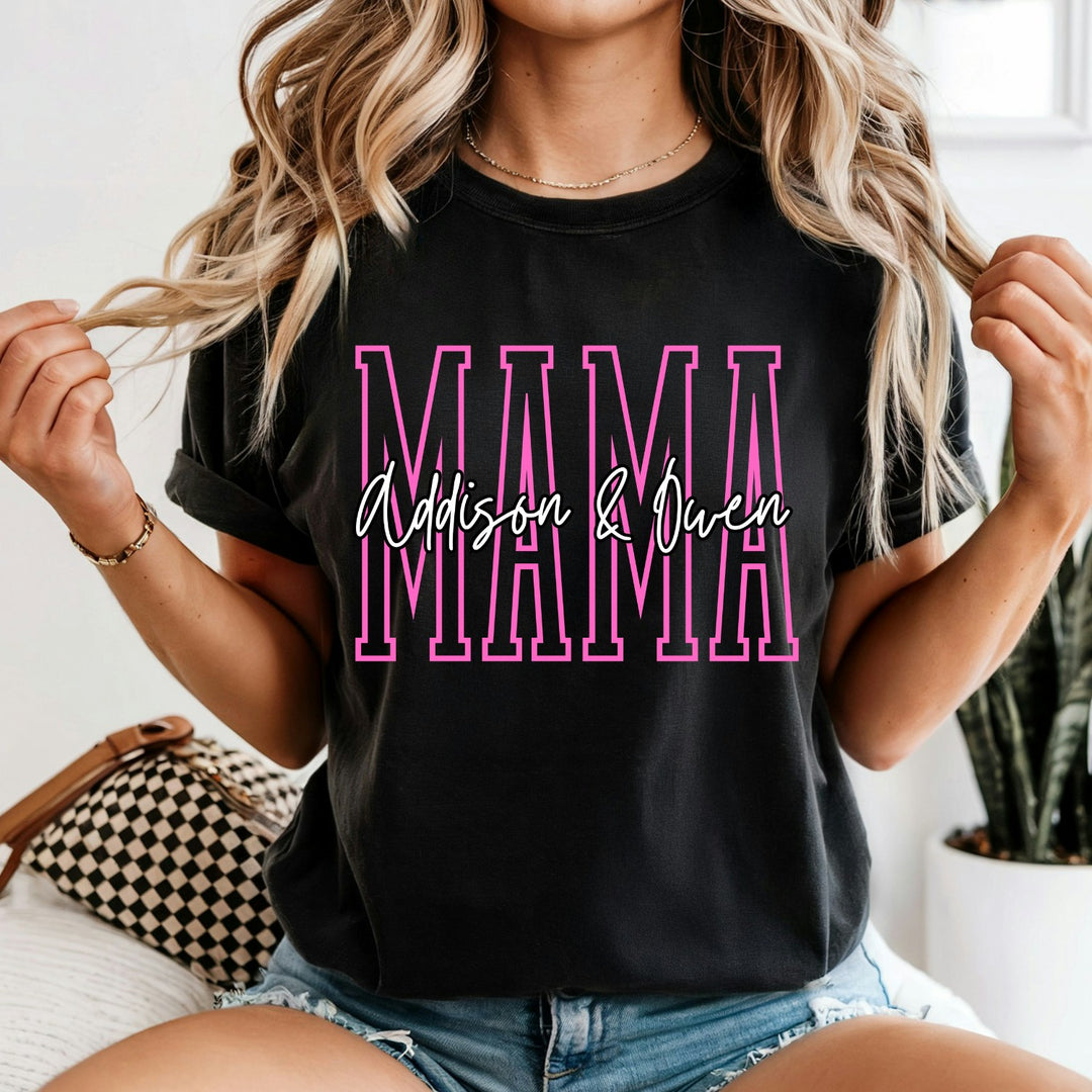 Tall Mama Names customizable DTF transfer mockup