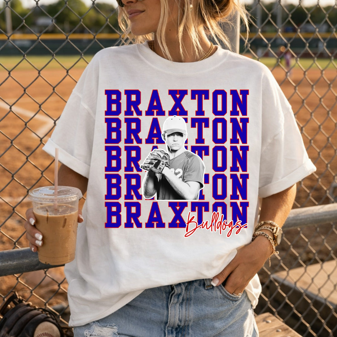 Stacked Text Photo customizable DTF transfer