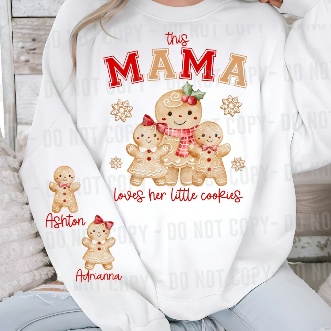 This Mama Loves Her Little Cookies customizable DTF transfer mockup