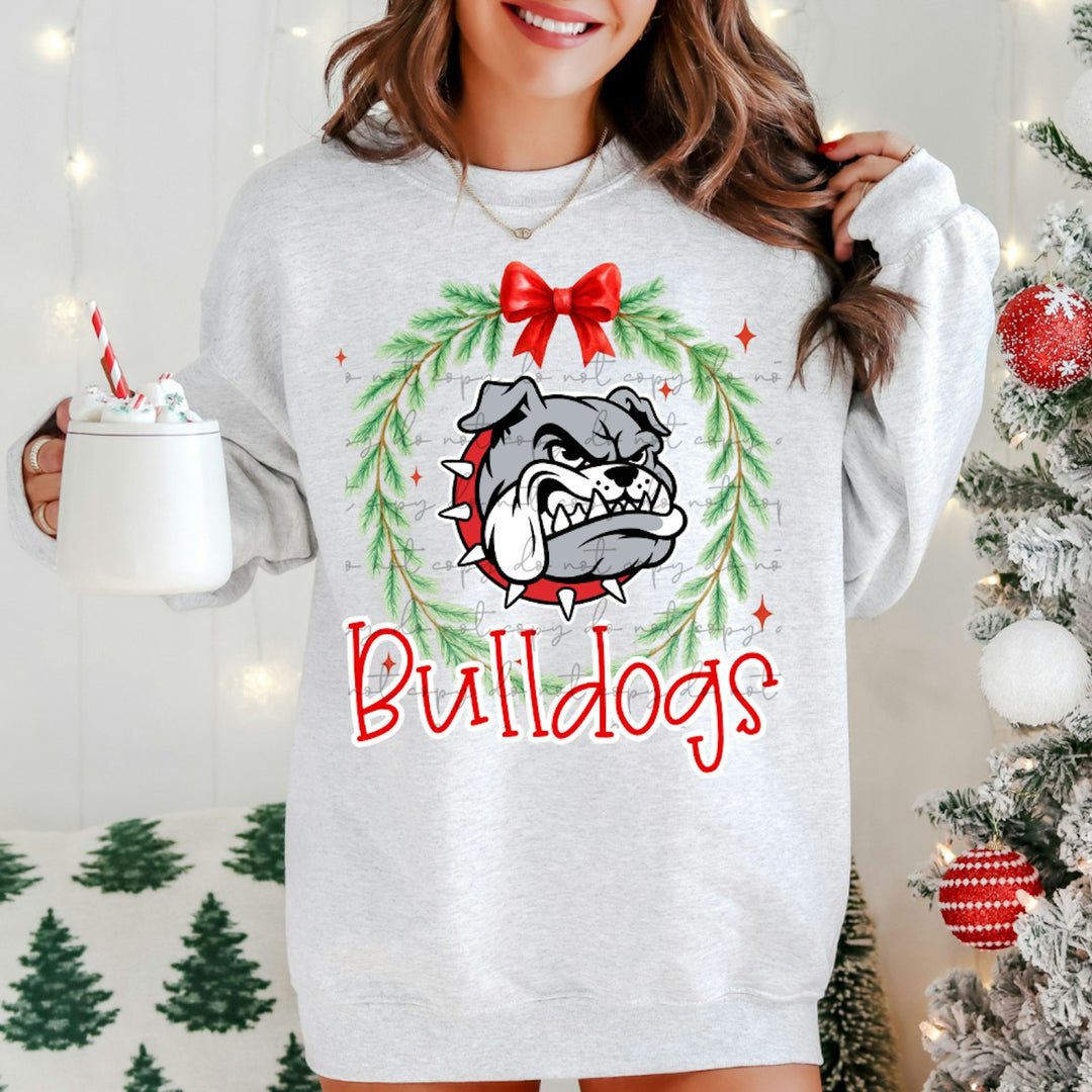 Christmas Wreath Mascot customizable DTF transfer mockup