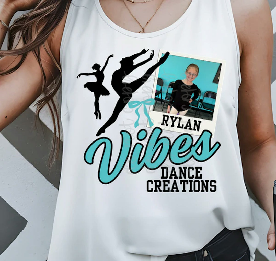 Dance Polaroid Photo customizable DTF transfer mockup