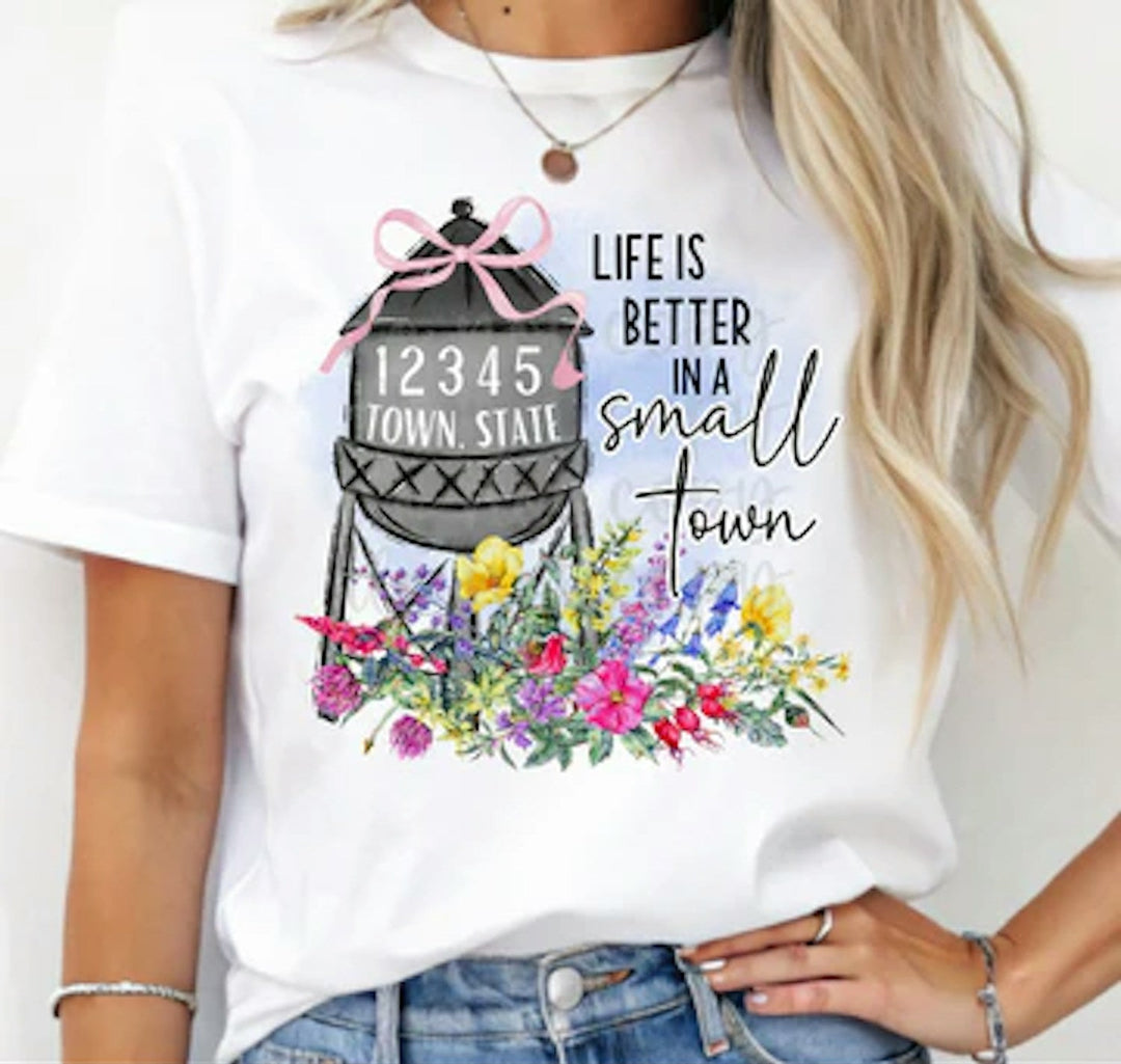 Wildflowers Small Town customizable DTF transfer
