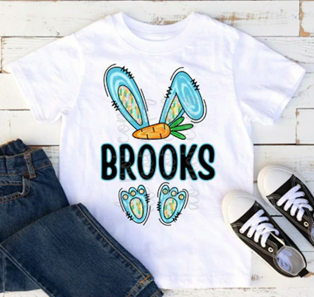 Easter Bunny Ears Name customizable DTF transfer mockup