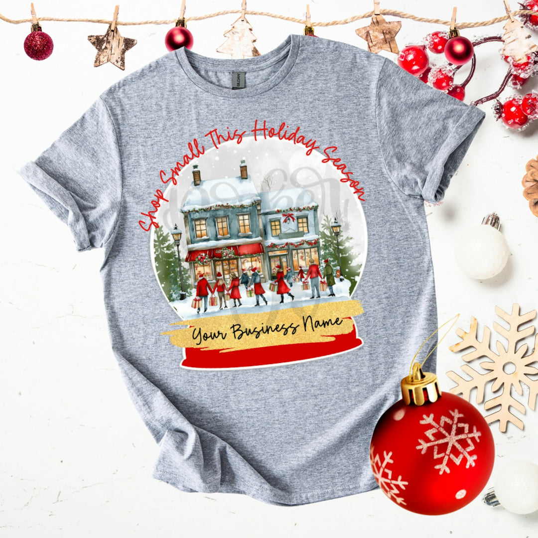 Shop Small Snow Globe customizable DTF transfer mockup