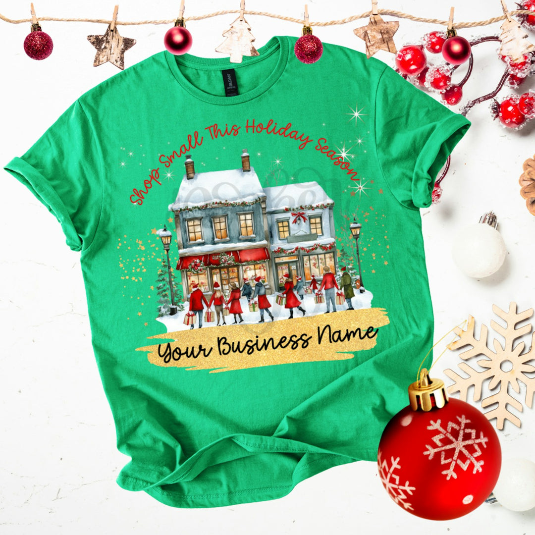 Shop Small Boutique Holiday customizable DTF transfer mockup