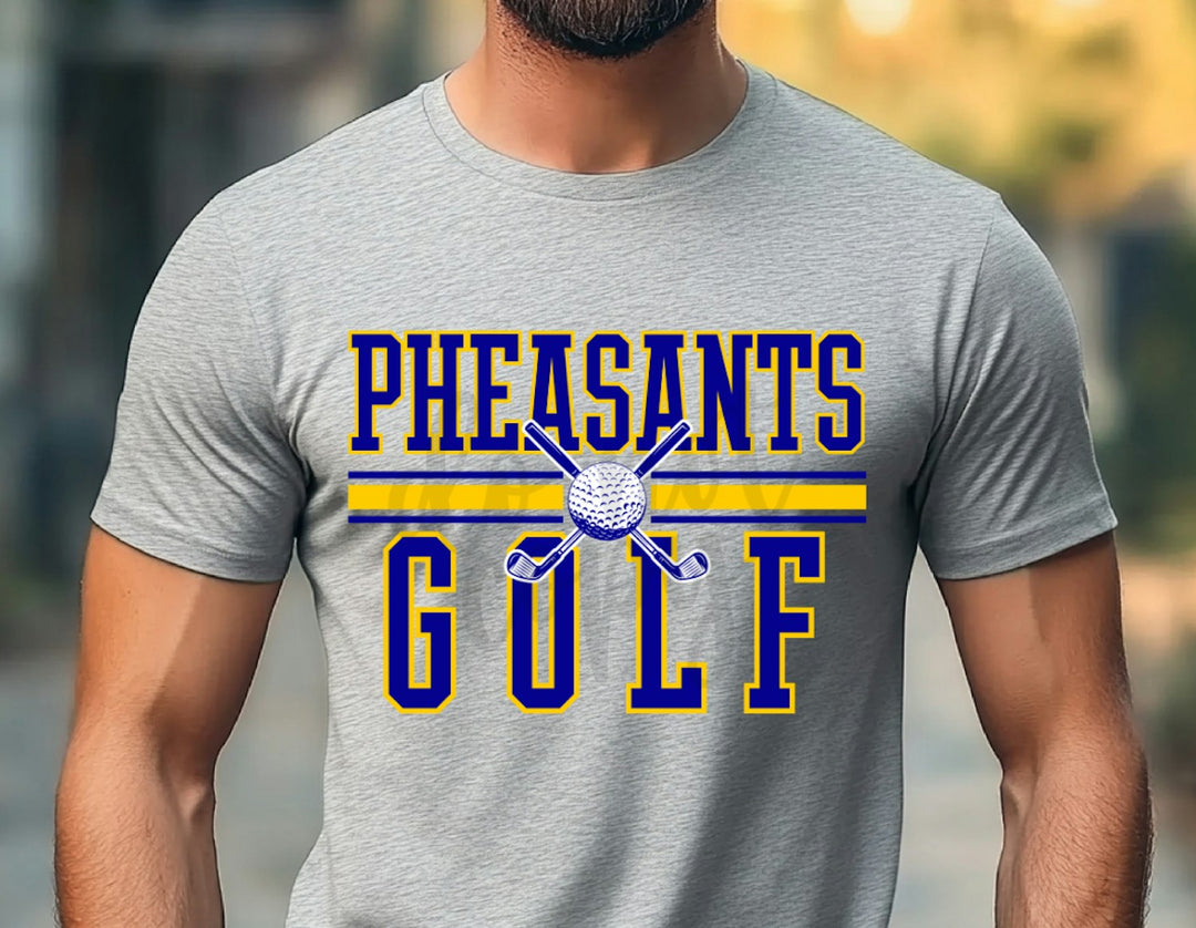 Varsity Golf customizable DTF transfer mockup