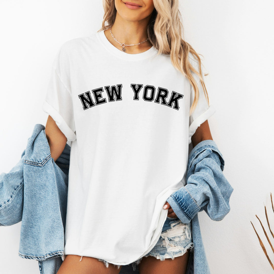 Varsity Block Outline Curved customizable DTF transfer