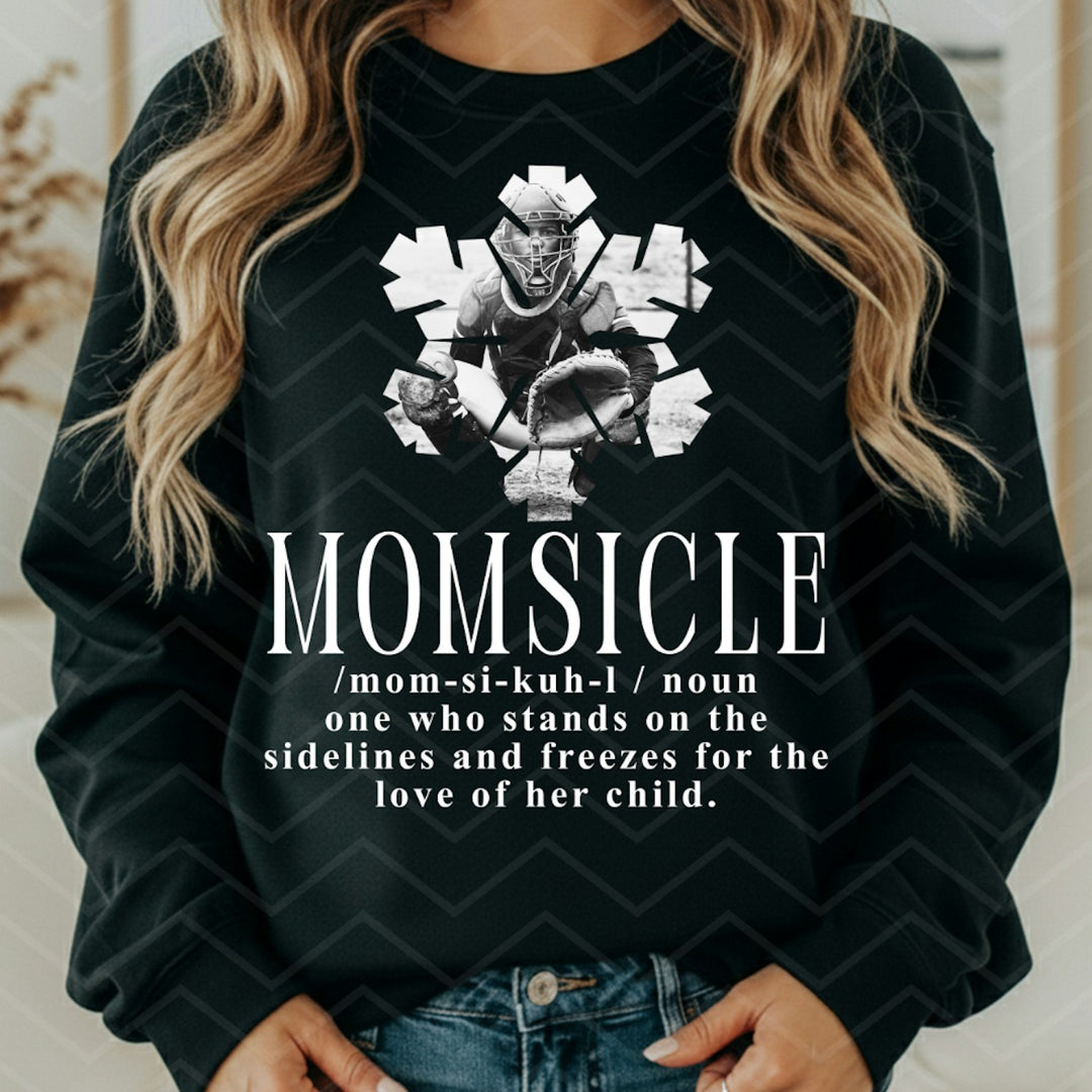 Momsicle Snowflake Photo Frame customizable DTF transfer
