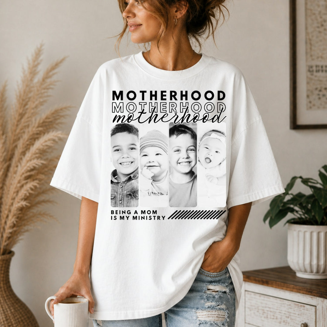 Motherhood Being a Mom is My Ministry customizable DTF transfer mockup