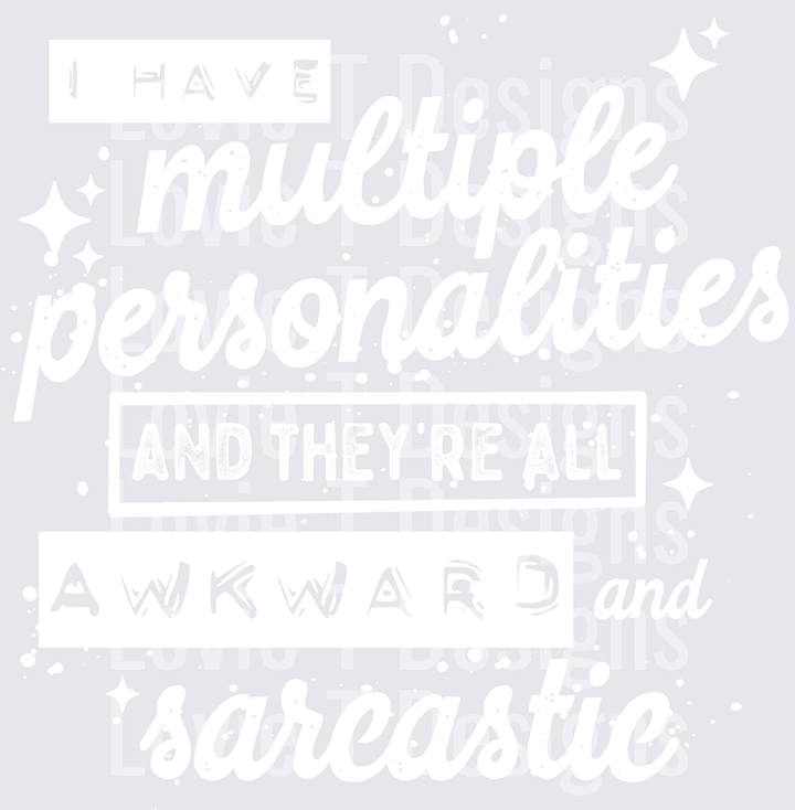 Multiple Personalities (White) DTF Transfer design