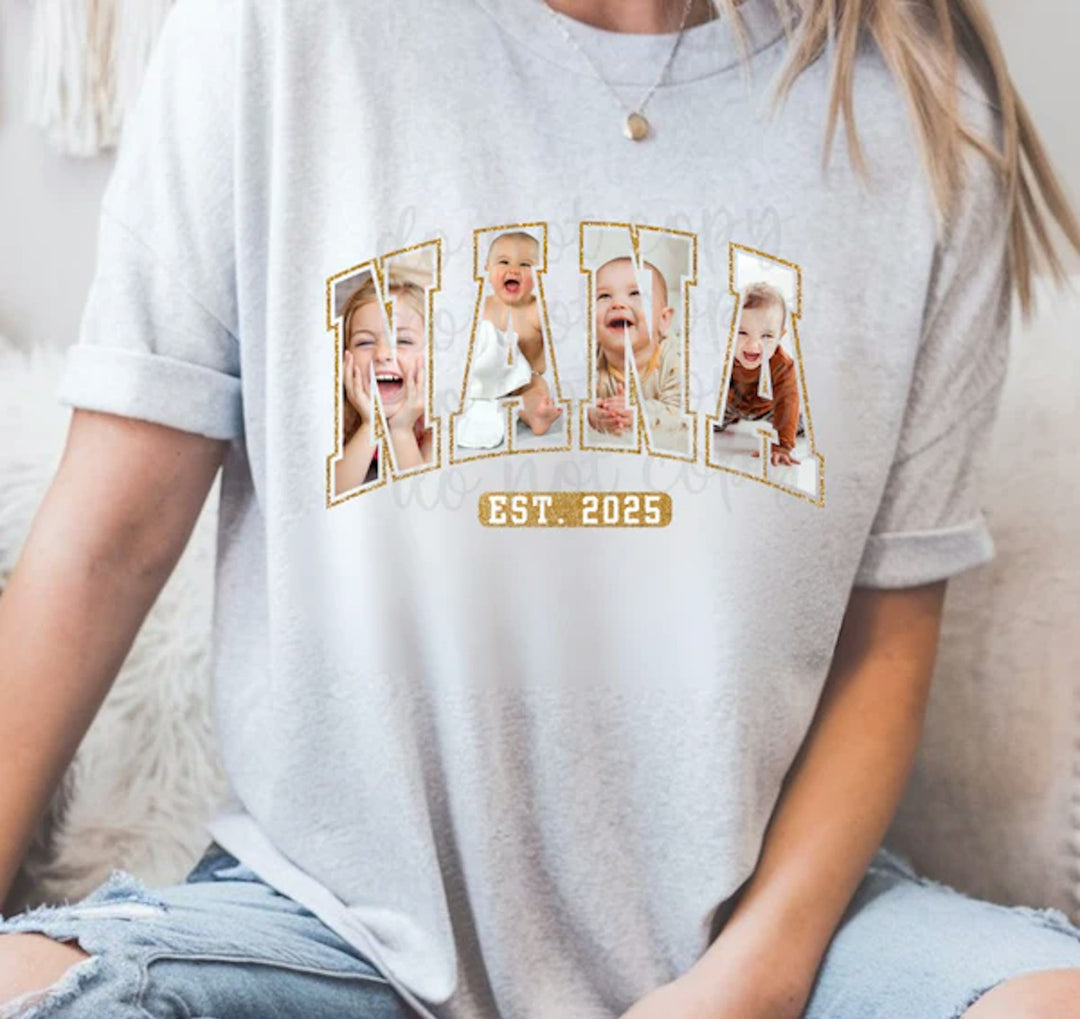 Nana Est. Date Photo customizable DTF transfer mockup