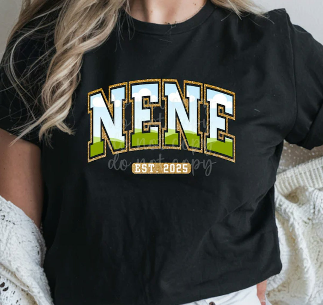 Nene Est. Date Photo customizable DTF transfer mockup