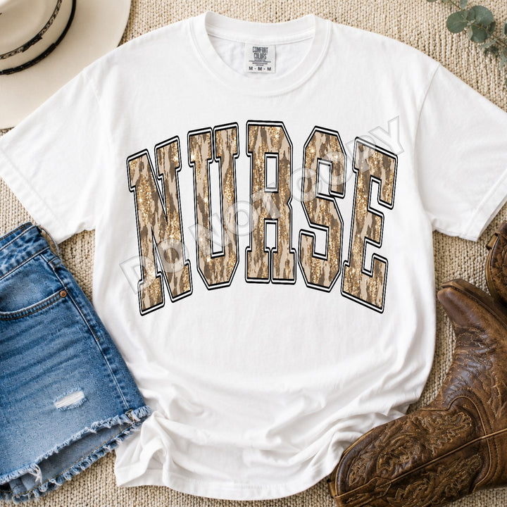 Nurse Camo Leopard DTF transfer