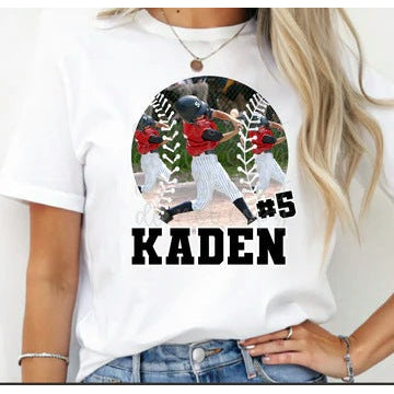 Photo Baseball customizable DTF transfer