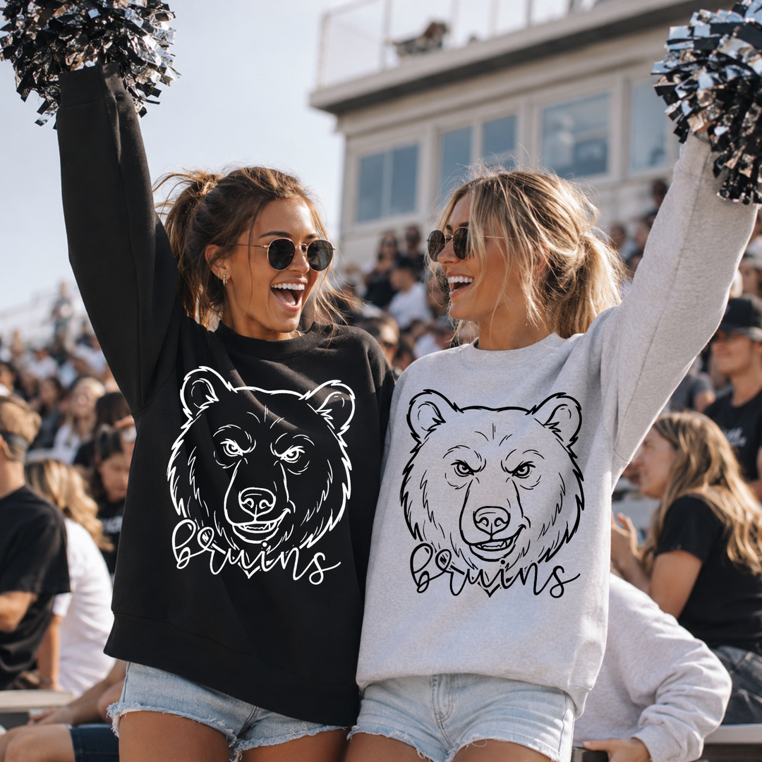 Pink Out Bruins front and back mascot tee mockup