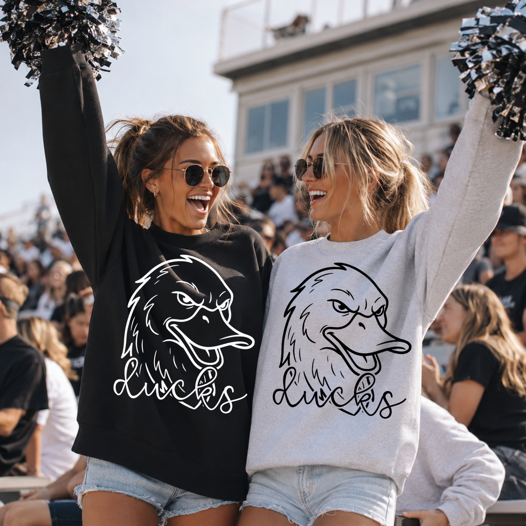Pink Out Ducks front and back mascot tee mockup