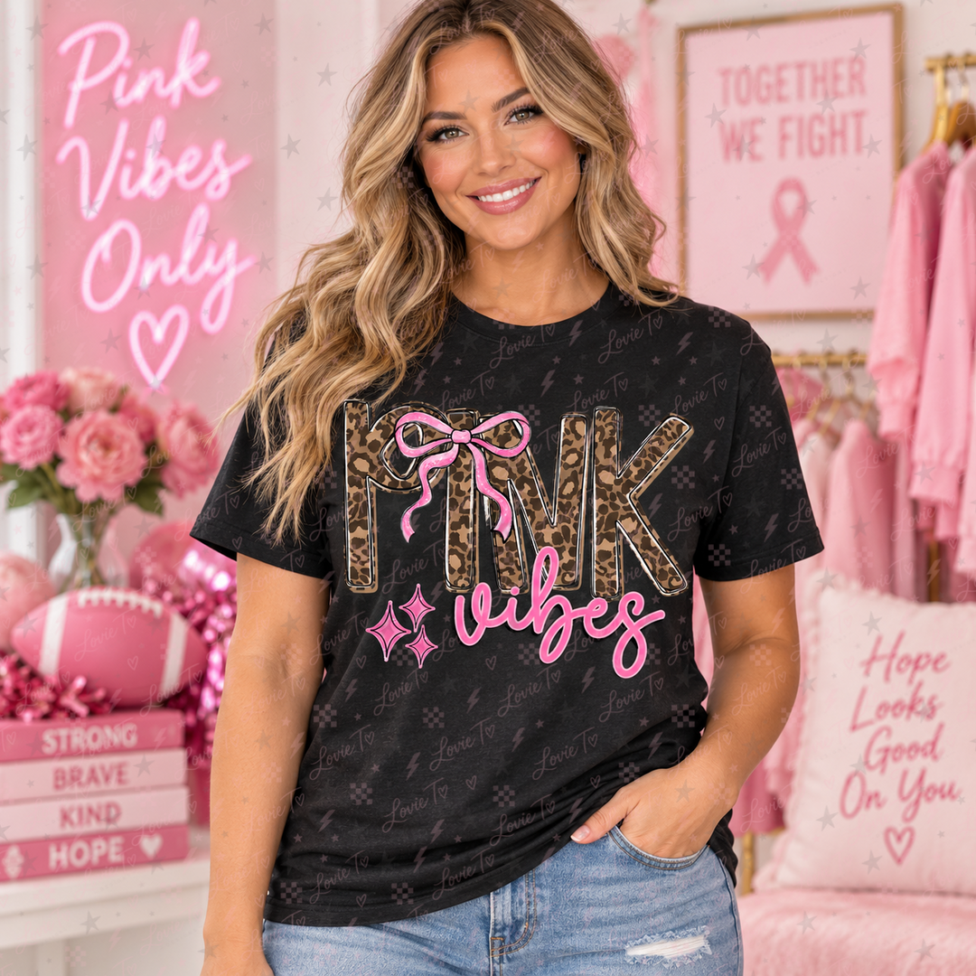 Pink Vibes pink-out completed tee