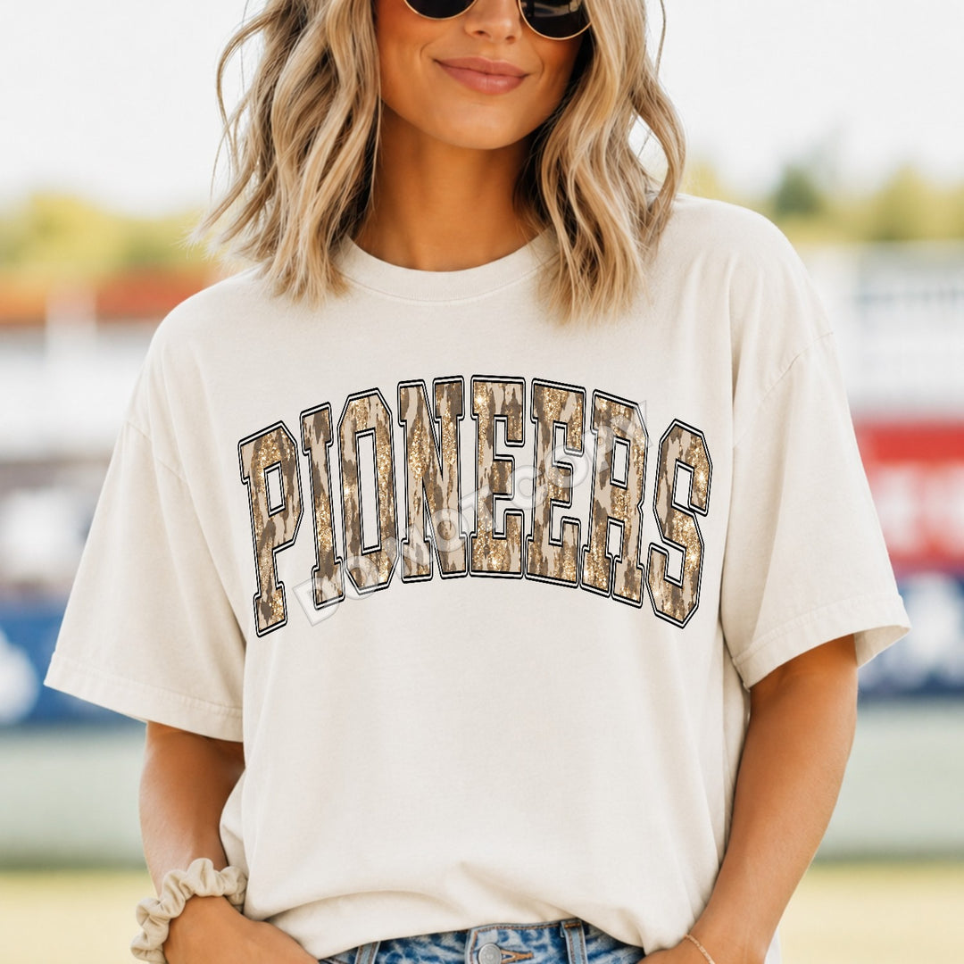 Pioneers Camo Leopard mascot DTF transfer