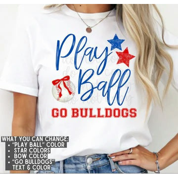 Play Ball customizable DTF transfer
