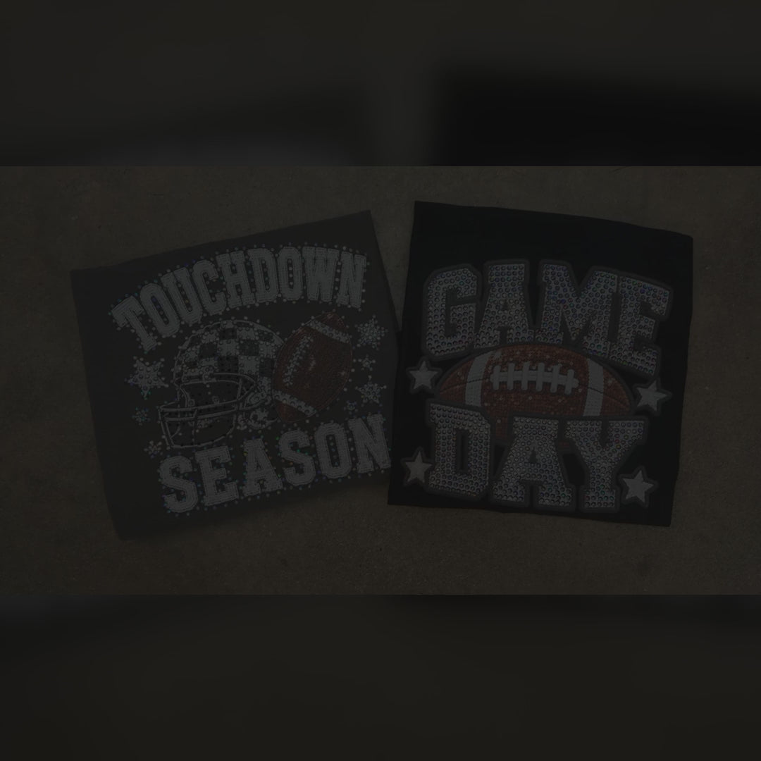 GAME DAY DTF + SPANGLE - COMPLTED TEE