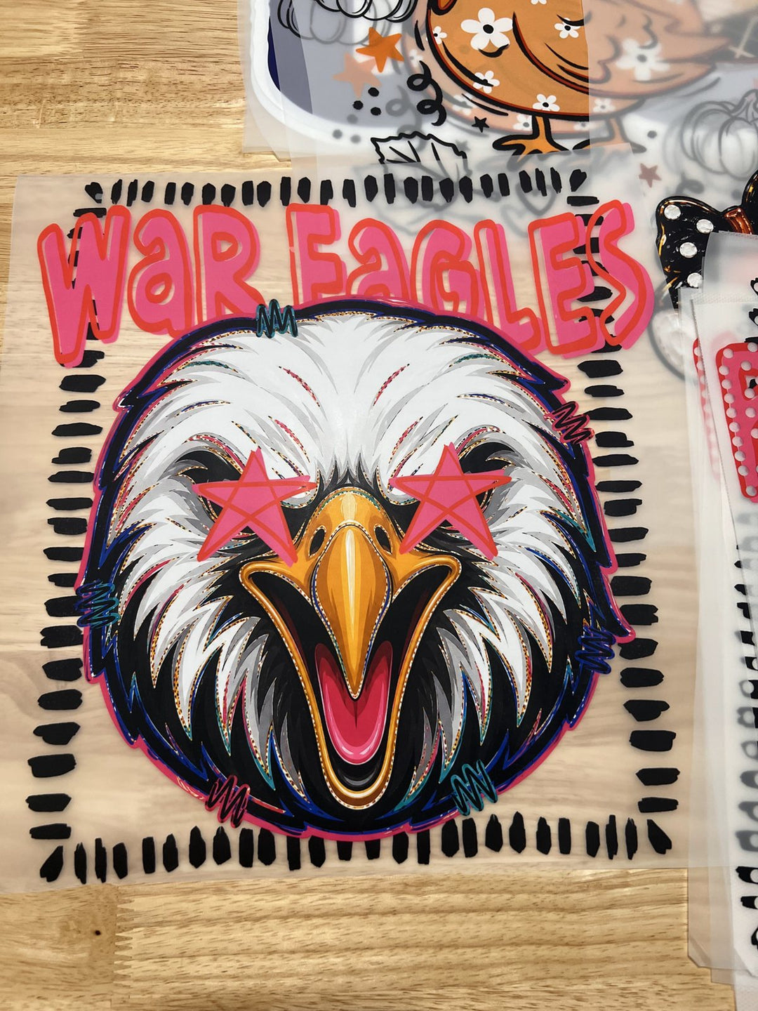 Pick Your Print – War Eagles Mascot DTF transfer