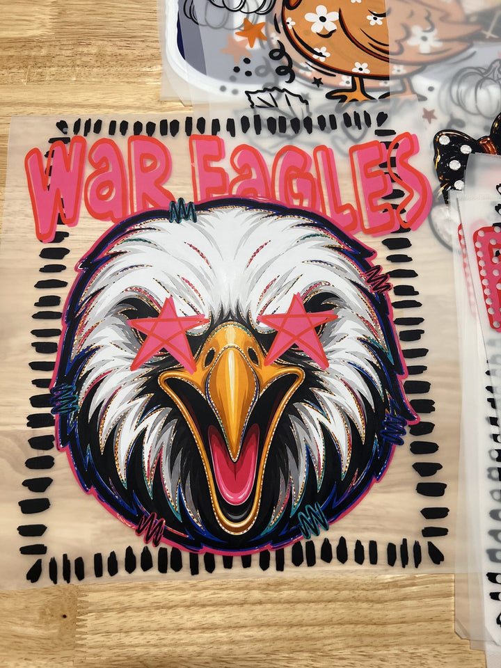 Pick Your Print – War Eagles Mascot DTF transfer