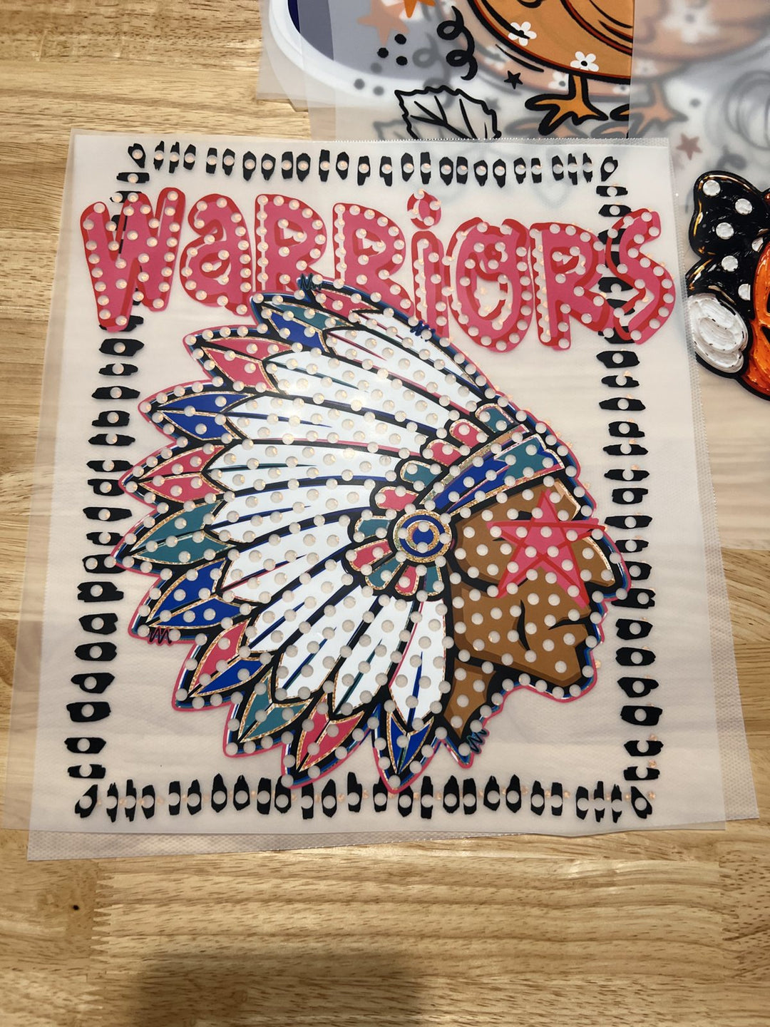 Pick Your Print – Warriors Mascot – DTF + Spangle DTF transfer