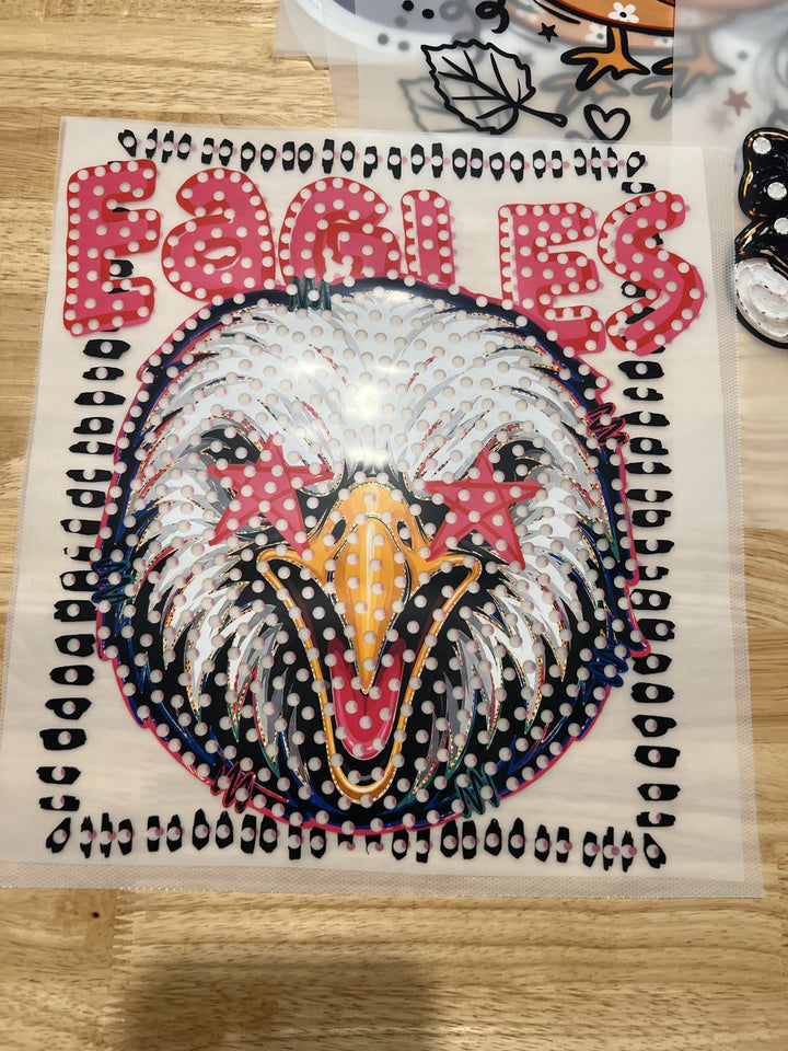 Pick Your Print – Eagles Mascot – DTF + Spangle DTF transfer