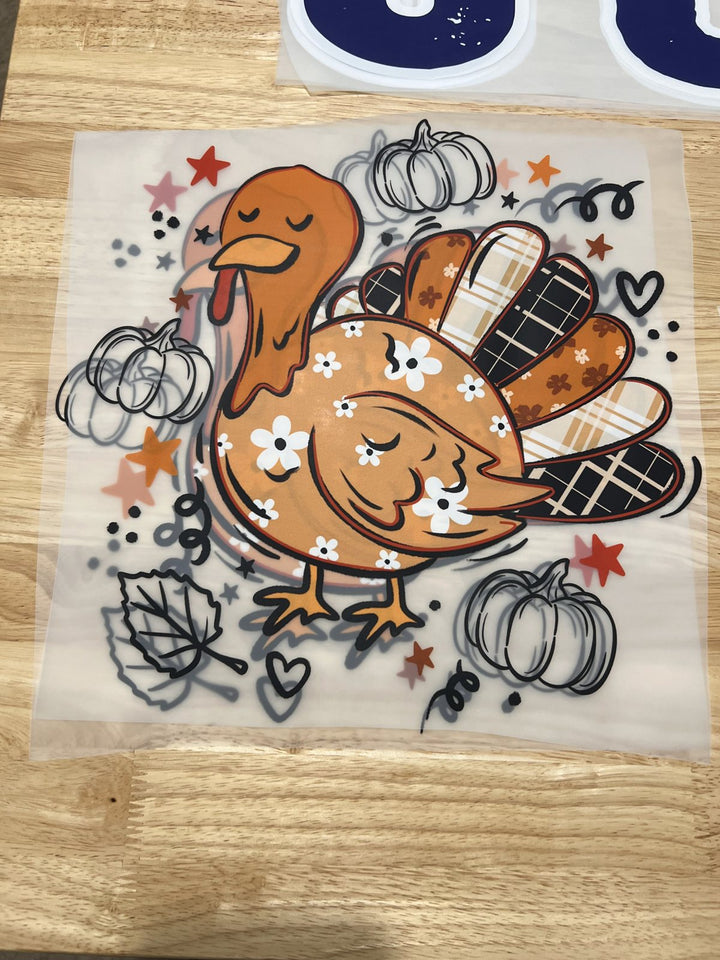 Pick Your Print – Patchwork Turkey DTF transfer