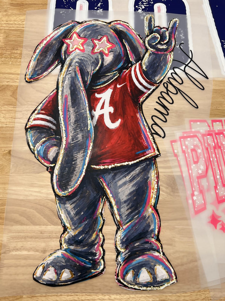 Pick Your Print – Big Al Alabama Full Body – 20in DTF transfer