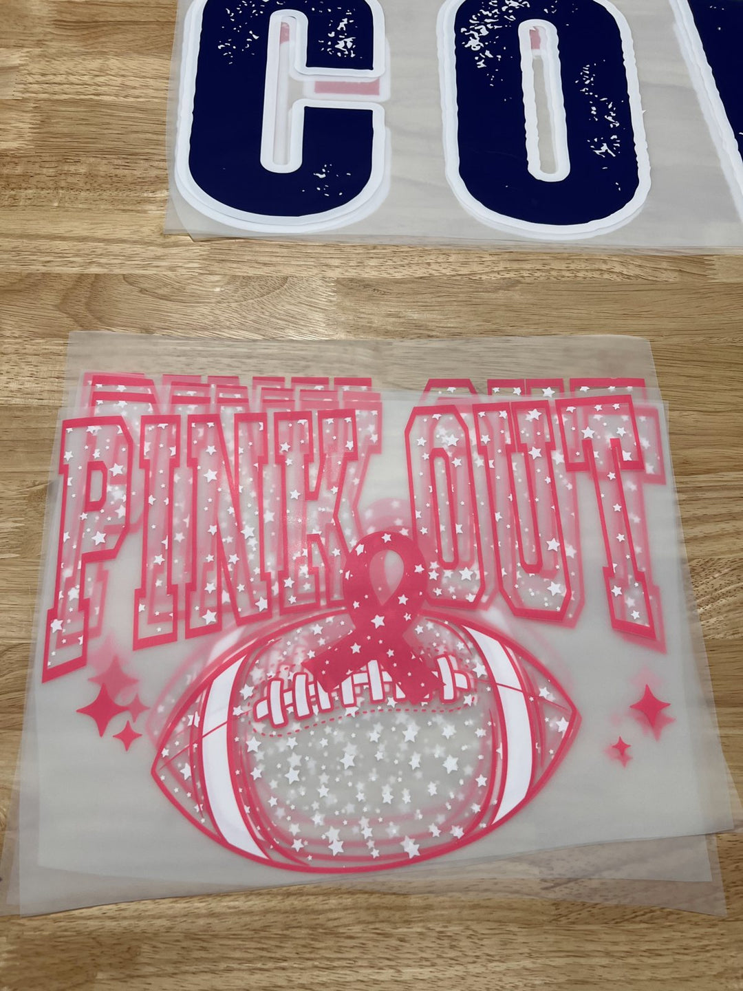 Pick Your Print – Pink Out Football DTF transfer