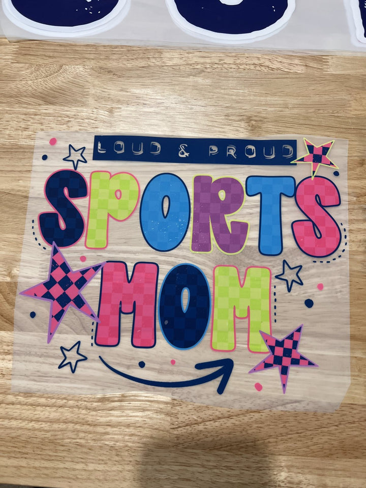 Pick Your Print – Sports Mom (Bright) DTF transfer