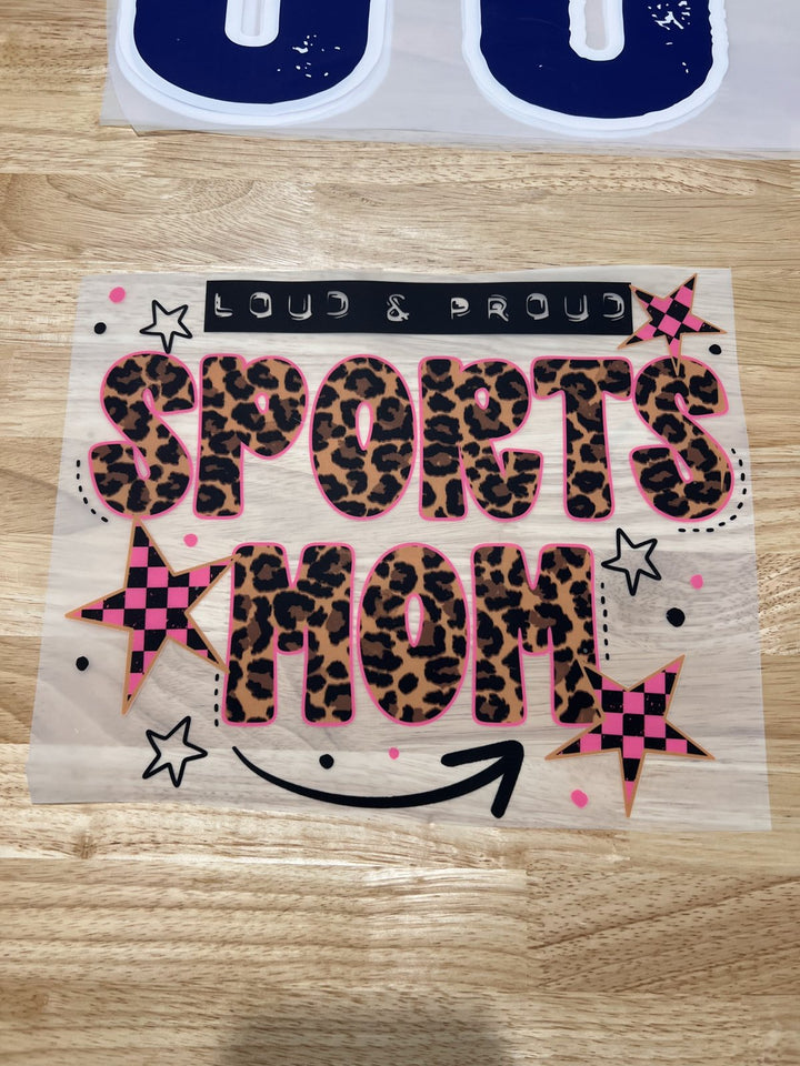Pick Your Print – Sports Mom (Leopard) DTF transfer