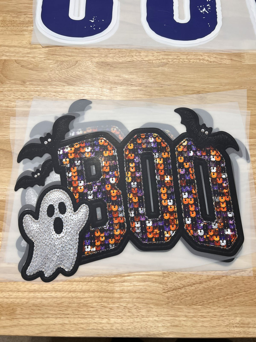Pick Your Print – BOO Glitter Ghost DTF transfer