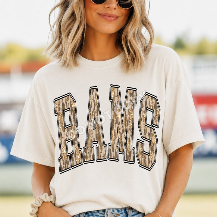 Rams Camo Leopard mascot DTF transfer