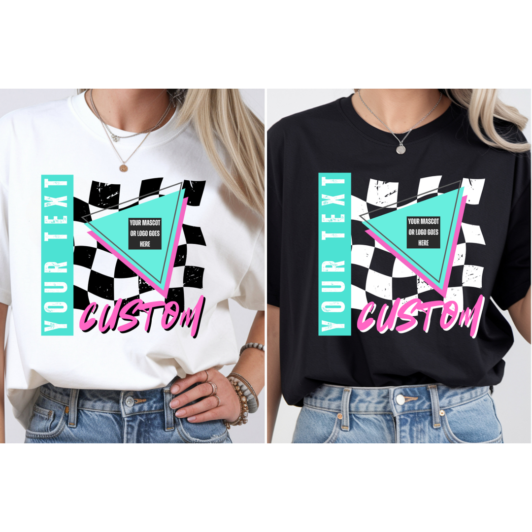 Retro Checkered customizable DTF transfer