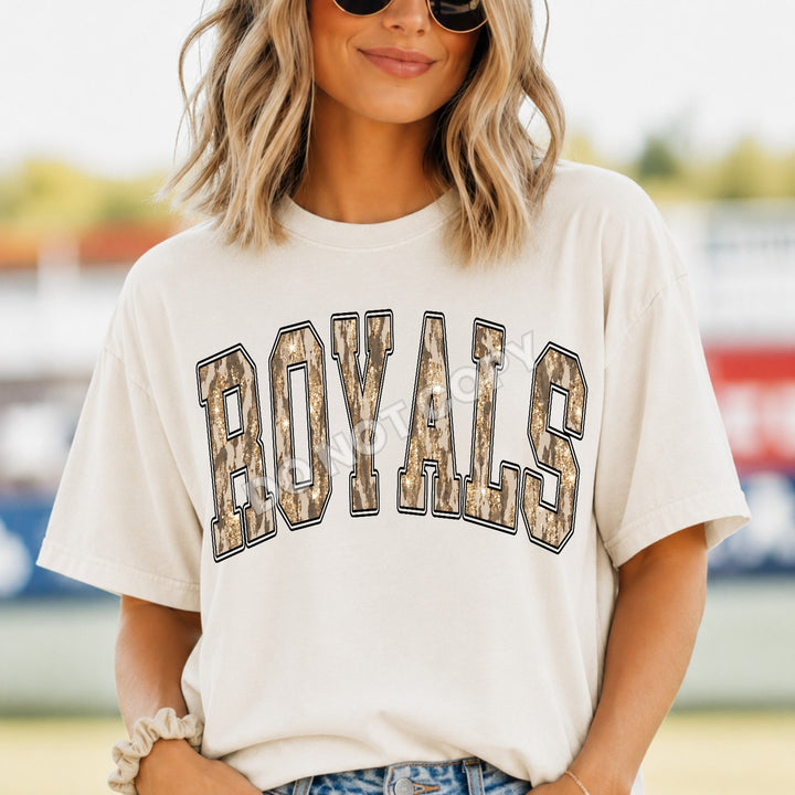 Royals Camo Leopard mascot DTF transfer