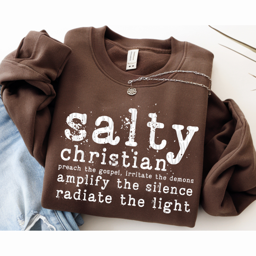 Salty Christian White – DTF Transfer