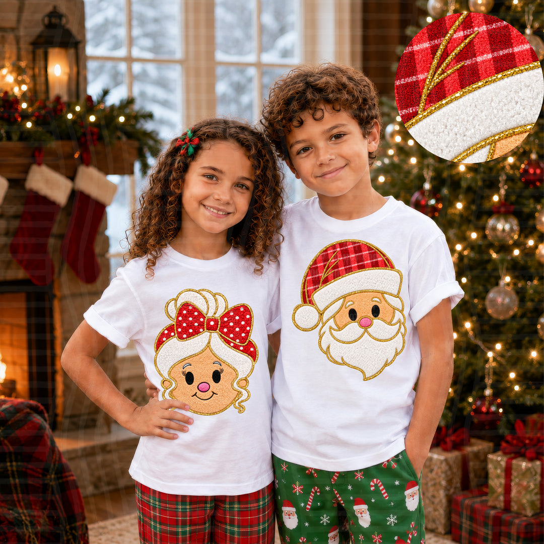 Mrs Claus Faux Embroidery – DTF Transfer