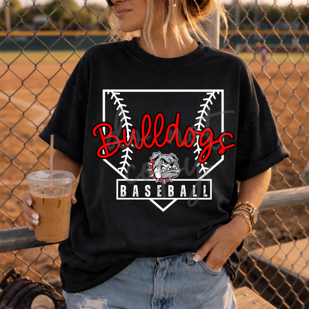 Script Baseball Diamond Mascot customizable DTF transfer